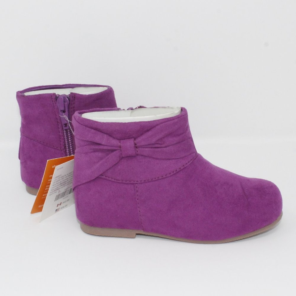 NWT Gymboree size 8 boots purple faux suede Purrfectly Fabulous